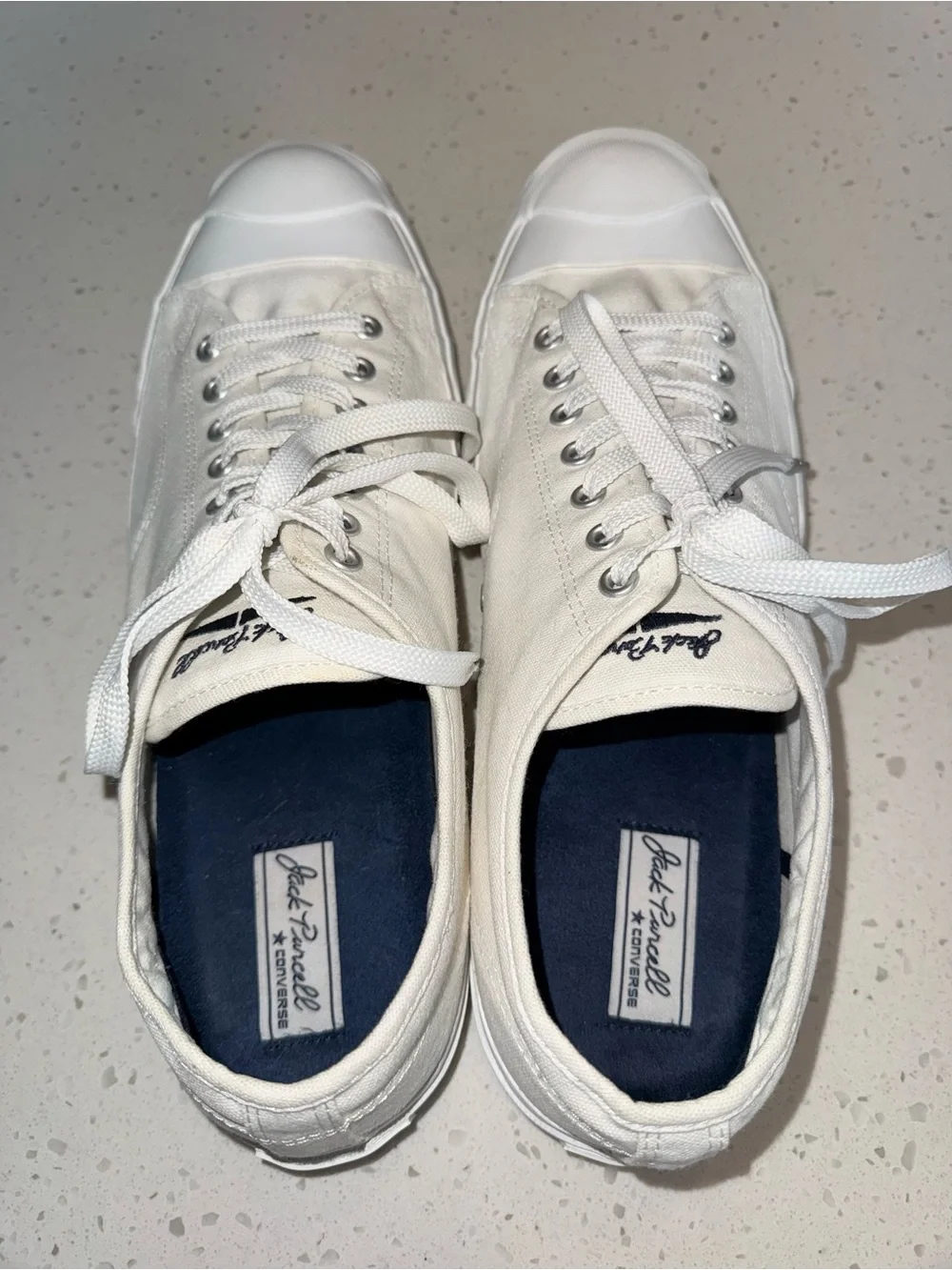 Classic Converse Jack Parcell White Low-Top Canvas Sneakers - Men's